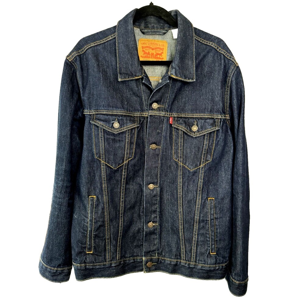 Levi's Trucker Denim Jacket Dark Indigo Rinse Red Tab 72334 NWOT Mens XL